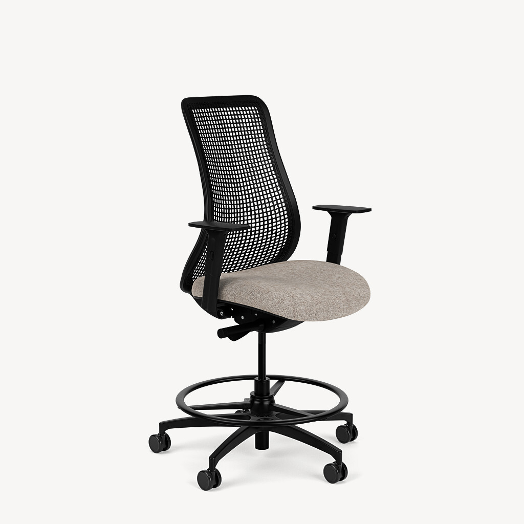 Flex mid back stool with a standard A seat