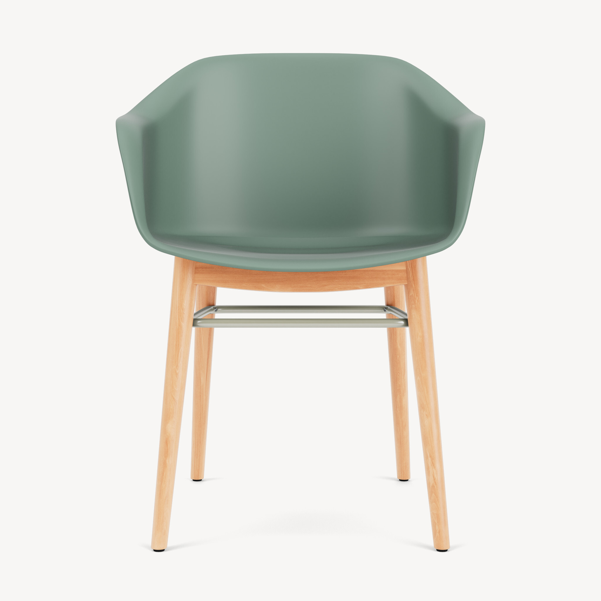 poly chair with a wood base
