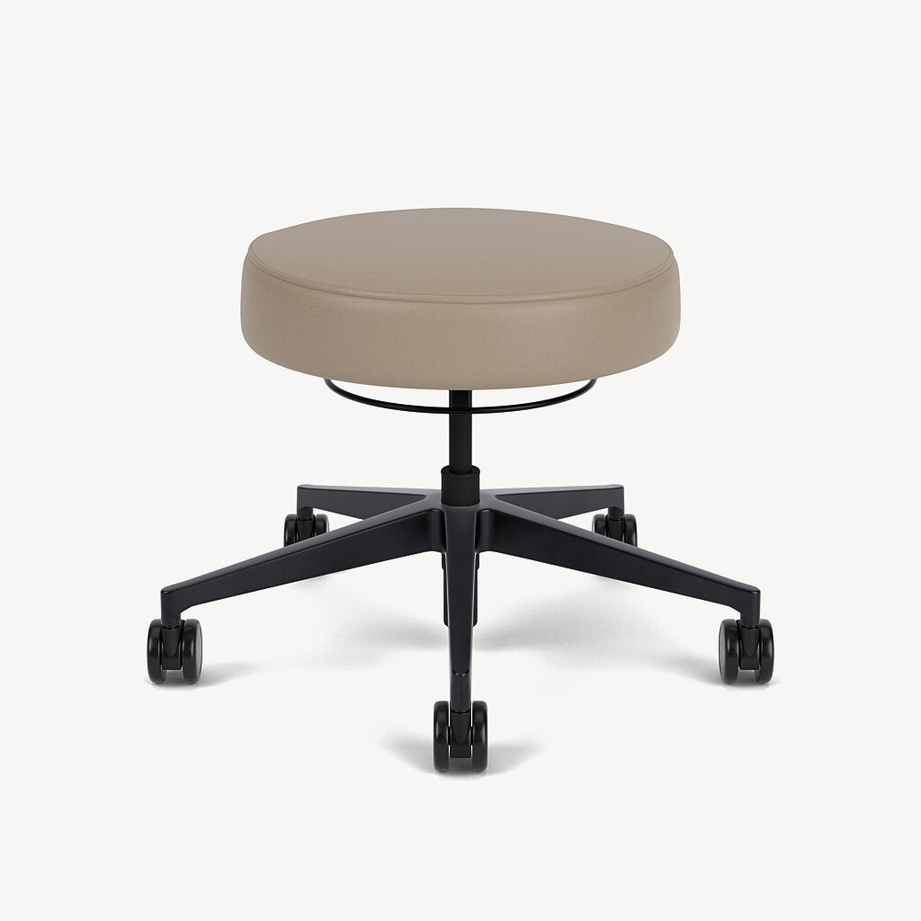 Stool with a hand-activated adjustment