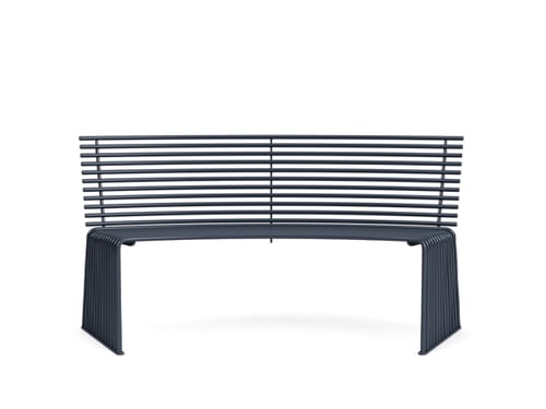 curved bench with a convex backrest (Please contact the manufacturer for pricing details)