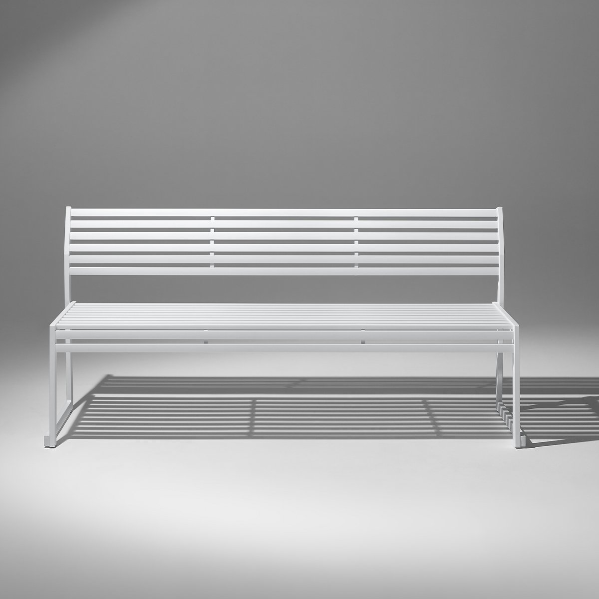 180 cm long armless bench with backrest (Please contact the manufacturer for pricing details)
