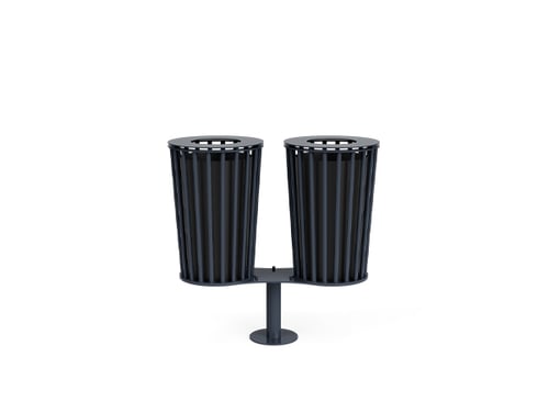 double ground bolted litter bin with Lid (Please contact the manufacturer for pricing details)