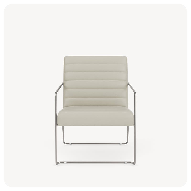 parallel stitch puffy chair